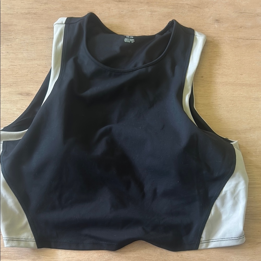 Avia Black and Cream Women's Top